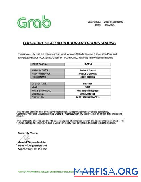Downloadable Philippines certificate of accreditation and good standing Word and PDF template